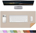 AFIING Desk Mat, Beige, 23.6" x 13.8", Desk Pad Protector