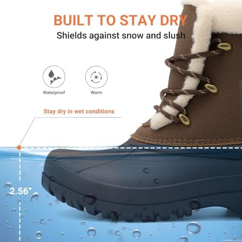 DREAM PAIRS Women's Winter Duck Snow Boots