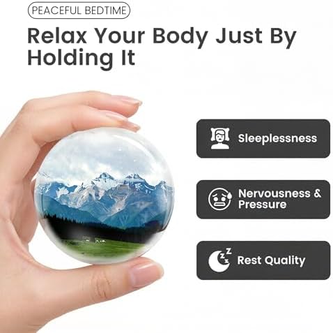 Upgrade Memory Orb Video Player, No App Crystal Sphere 3D Photo Display Ornament 2.7 in 4GB Built-in Dream Ball, Cordless Digital Light for Christmas Memorial Gift Baby Wedding (White Orb)