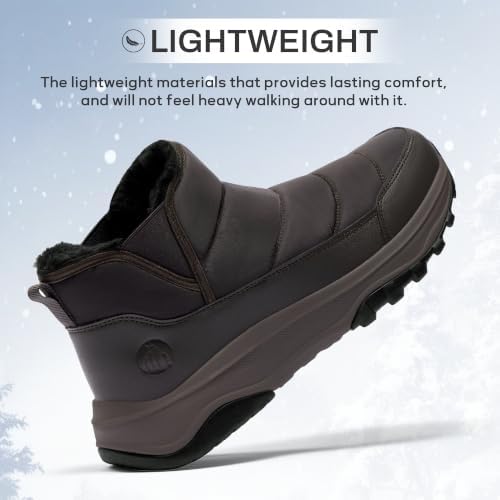 Coostar Snow Boots for Men Waterproof Winter Boots with Arch Support Lightweight Outdoor Casual Boot