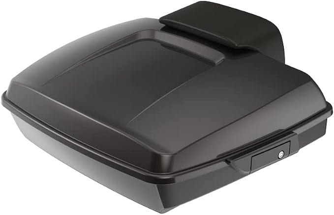 Advanblack Road Glide Tour Trunk Pack Black Jack Metallic Razor Tour Trunk Pack Backrest Pad for '97-'25 Harley Touring Road King Street Glide Electra Glide CVO models
