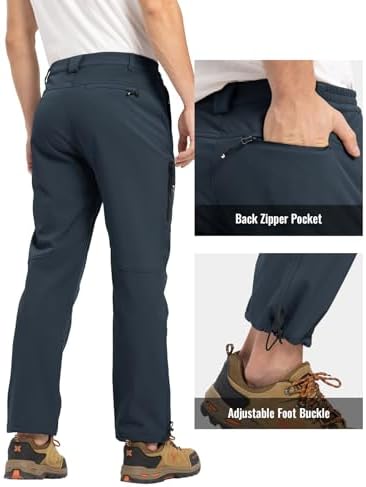 Rdruko Men's Snow Pants Waterproof Ski Pants Insulated Trousers
