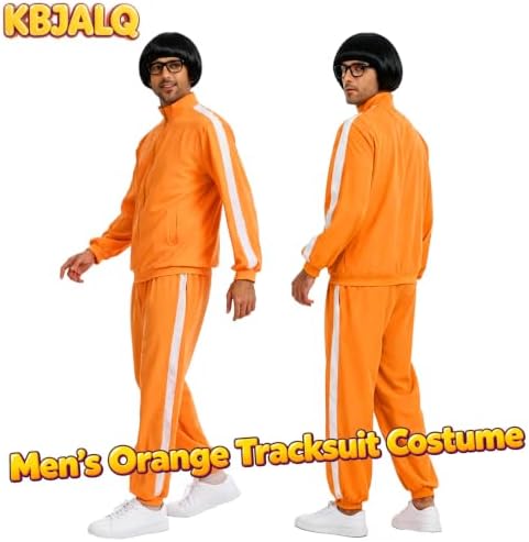 Men's Orange Tracksuit Costume, Family Costumes for Halloween