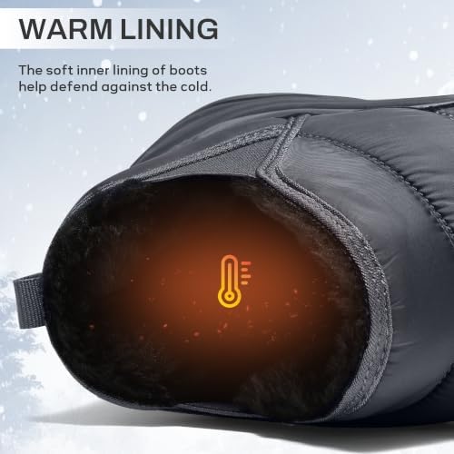 Coostar Snow Boots for Men Waterproof Winter Boots with Arch Support Lightweight Outdoor Casual Boot