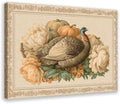 JDBeehpy Turkey Pumpkins Peonies Vintage Frame Art Prints Framed 20x30inch