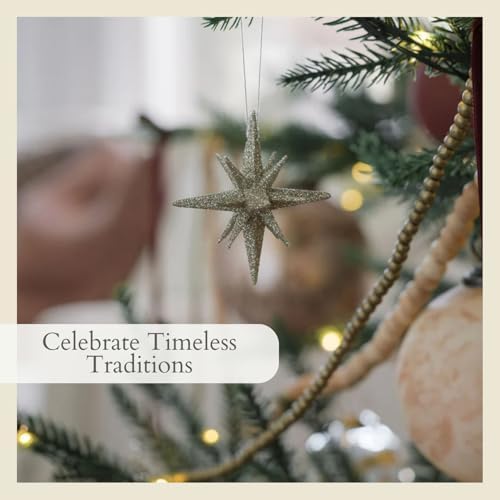 CG Hunter Antique Gold Glass Christmas Ornaments, 2.75", Set of 6