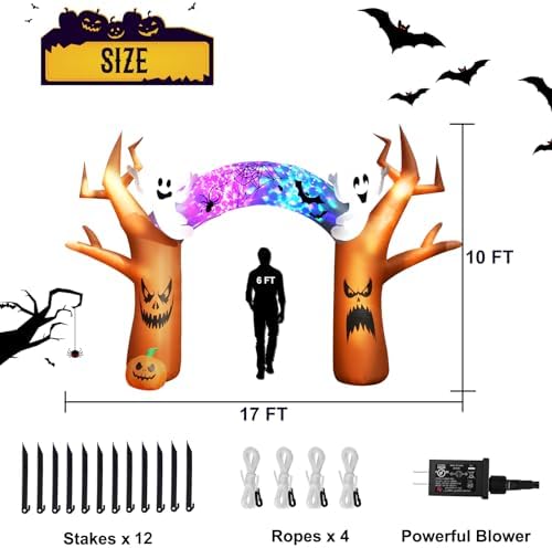 17 FT Halloween Inflatable Tree Archway Outdoor Yard Decoration