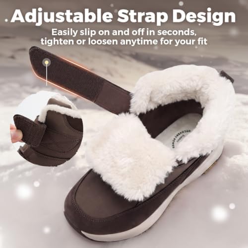 FitVille Womens Wide Snow Boots Fur Lined Boots for Women Winter Warm Boots Wide Width Womens Outdoor Snow Booties