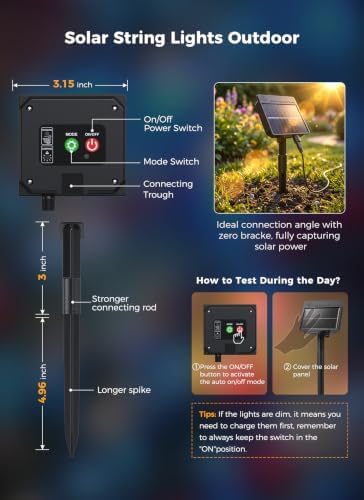 6 Pack 600LED Solar Christmas Lights Outdoor Waterproof, Blue 240 FT