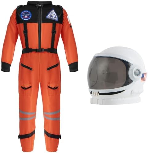 Spooktacular Creations Astronaut Costume with Helmet, Space Suit for Toddler, Kids Astronaut Halloween Costume for Cosplay
