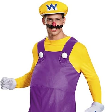 Disguise Men's Plus-Size Super Mario Wario Deluxe Costume