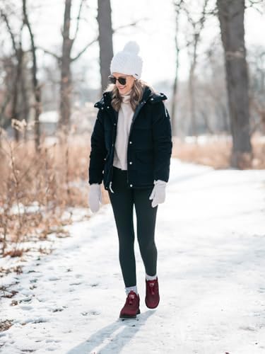 SHIBEVER Winter Snow Boots for Women: Warm Fur Lined Snow Ankle Booties