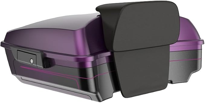 Advanblack 2025 RG Tour Trunk Pack Poison Berry Chopped Tour Trunk Pack Backrest Pad for '97-'25 Harley Touring Road King Street Glide Electra Glide CVO models