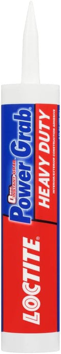 Loctite Power Grab Express Heavy Duty Construction Adhesive, 9 fl oz Cartridge, 1 Pack - Versatile Constuction Glue for Wood, Wall, Tile, Foam Board & More