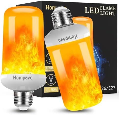 Hompavo 【Upgraded Flame Light Bulbs for Home Decor with Upside Down Effect