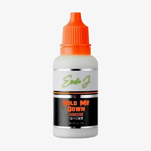 Ericka J. Hold Me Down Adhesive Sport (Ain’t No Other™) - Peach Flavored Waterproof Lace Wig Glue for Strong Hold, Quick Drying, Sweat & Water Resistant – Sensitive Skin Friendly-20g / 0.7 oz