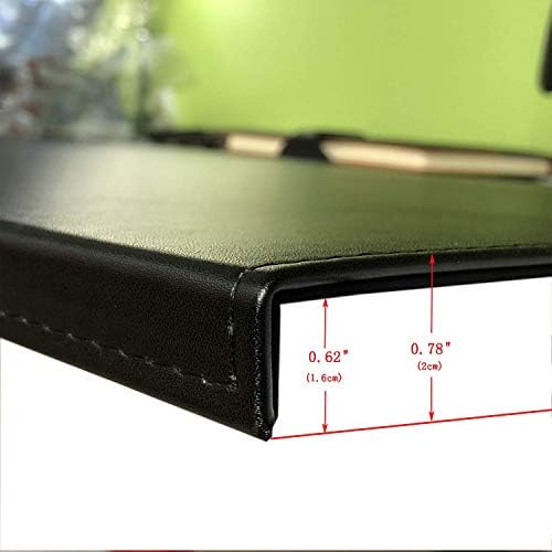 AKOZLIN 31.5"x15.8" Soft PU Leather Surface Office Desk Mouse Mat Pad with Full Grip Fixation Lip Table Blotter Edge-Locked Protector