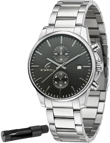 Stylish Stainless Steel Men's Watches with Functional Chronograph Subdials