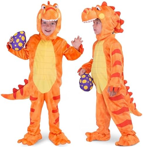 Spooktacular Creations Halloween Dinosaur Costume Kids, T.rex Costume Toddler with Egg for Baby Child Halloween Dressup Party