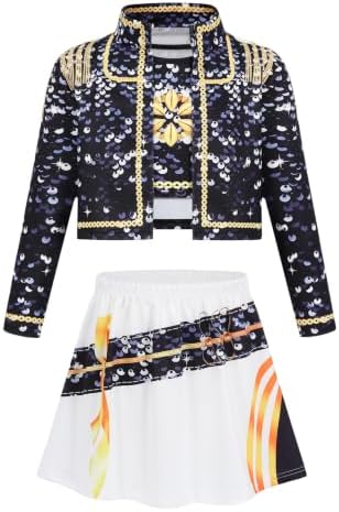 Kids Pop Star Hunter Costume Girls Halloween Costumes with Accessories Set