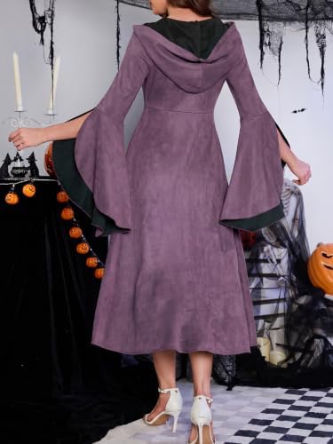 Wenrine Womens Gothic Witch Costume Renaissance Vampire Dress For Halloween