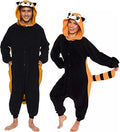 Funziez! Adult Onesie Halloween Costume Animal Dinosaur Shark Unisex Plush One Piece Cosplay Suit for Adults, Men and Women