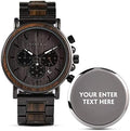 2win Engraved Wooden Watch for Boyfriend My MAN Fiancé Husband Customized Personalized Wood Watches for Men Birthday Anniversary Personalized Watch
