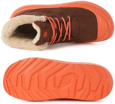 Eagsouni Womens Snow Boots Suede Leather Winter Shoes