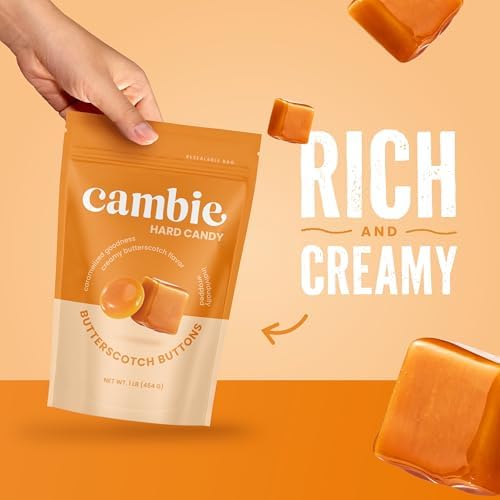 Cambie Butterscotch Hard Candy Individually Wrapped - 1 lb Hard Candy
