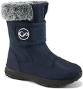 Almusen Snow Boots for Womens Winter Shoes: Warm Fur Lining Mid Calf Boots Women Anti Slip Waterproof Hook Loop Comfortable Outdoor Boot