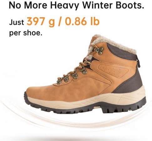 CC-Los Women's Ankle Hiking Winter Snow Boots Faux Fur Lined Warm