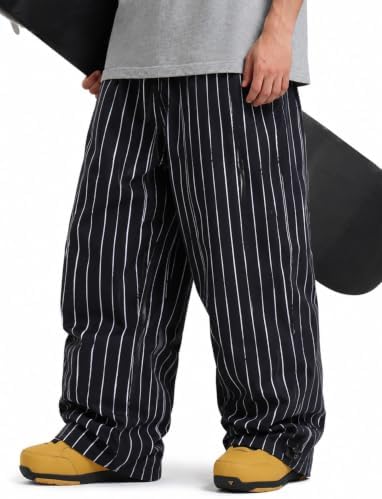 GSOU SNOW Mens Womens Snow Pants Baggy Snowboard Ski Pants 15K Waterproof