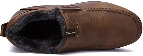 COSIDRAM Mens Shoes Winter Snow Boots Slip On Warm Cotton Padded Loafers
