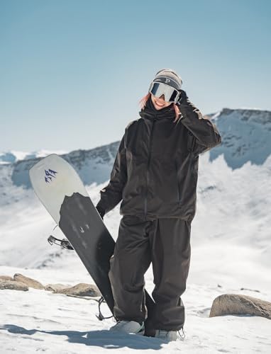 GSOU SNOW Mens Womens Snow Pants Baggy Snowboard Ski Pants 15K Waterproof