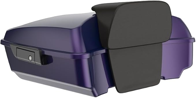 Advanblack 2025 RG Tour Trunk Pack Mystic Shift Chopped Tour Trunk Pack Backrest Pad for '97-'25 Harley Touring Road King Street Glide Electra Glide CVO models