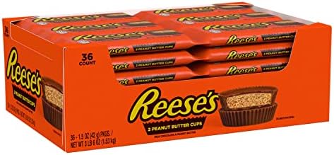 REESE'S Milk Chocolate Peanut Butter Cups, 1.5 oz, 36 ct