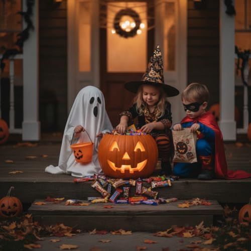 Halloween Chocolate Bulk Candy Variety Pack 8lb - Bulk Halloween Candy Individually Wrapped - Assorted Chocolate Candy for Trick or Treat, Party Favors, Goodie Bags, Pinatas and Office Snacks - 8 Pound Box of Candy