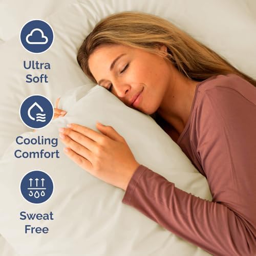 Short Queen Size 4 Piece Bed Sheet Set - RV Short Queen Sheets - Off White