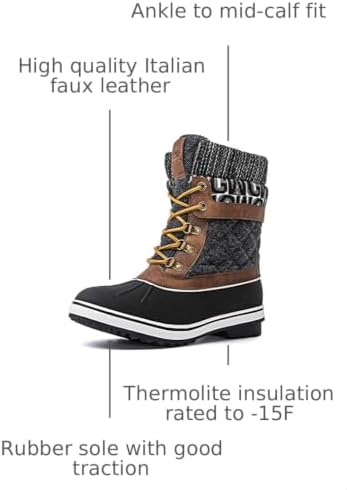GLOBALWIN Women's Waterproof Winter Boots Snow Boots For Women