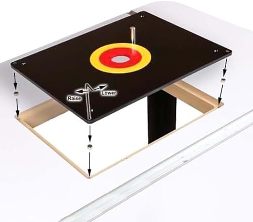 Big Horn 18101 9-Inch x 12-Inch Router Table Insert Plate with Guide Pin & Snap Rings
