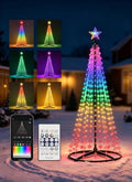 oneup 6FT Christmas Cone Tree Light,Smart RGB Light with App & Remote