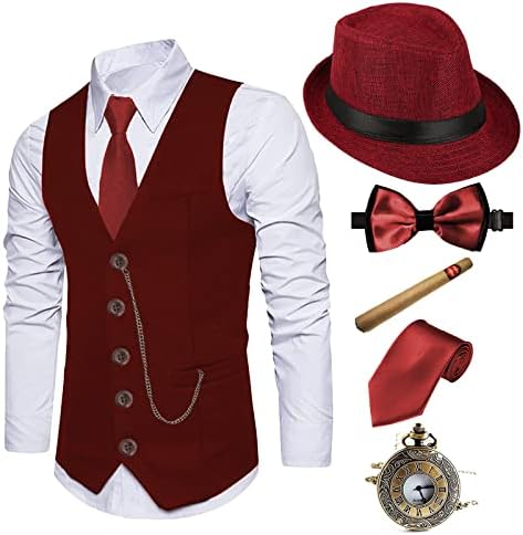 EFORLED Halloween 1920s Mens Costume 2026,Adult Gangster Mobster Outfit