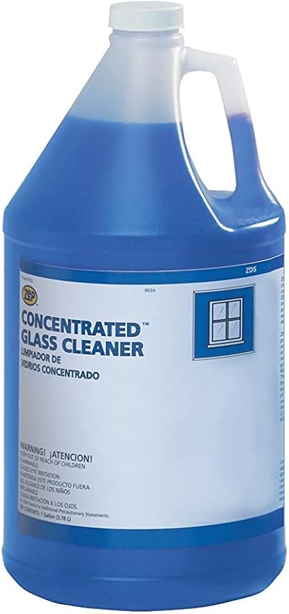 Zep Concentrated Glass Cleaner - 1 Gallon (Case of 4) 105225 - Heavy-Duty Formula for Removing Fingerprints, Dirt, Soil, Dust, Surface Smears, and Grime