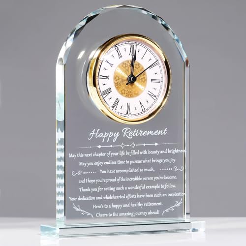 Retirement Clock Gifts for Women Men, Happy Retirement Gifts for Coworkers