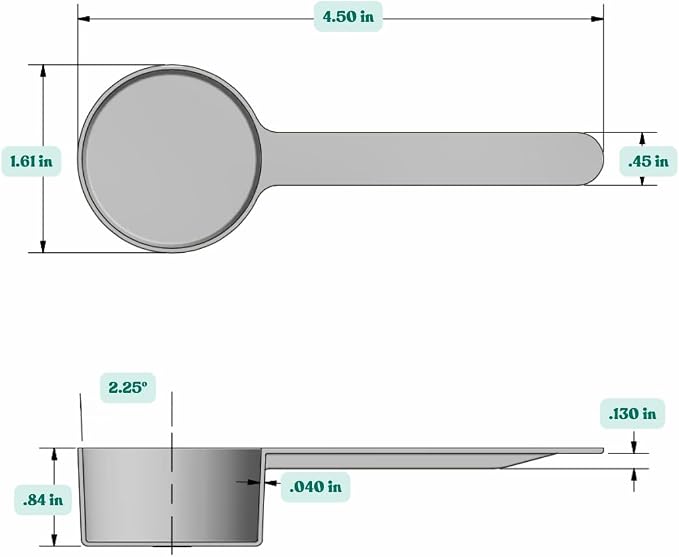 1.5 Tablespoon (23 mL) Long Handle Plastic Measuring Spoon for Coffee, Protein Powder, Pet Food, Spices, Grains, Dry Goods – Food-Grade BPA-Free (Pack of 1)