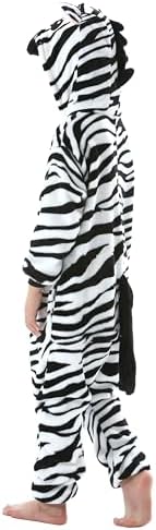 Animal Onesie Pajamas for Kids, Soft Flannel Halloween Cosplay Costume for Boys Girls