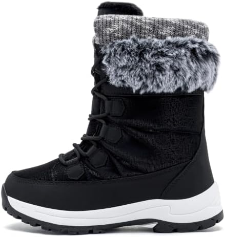 HOBIBEAR Women's Winter Snow Boots Waterproof Warm Mid Calf Lightweight