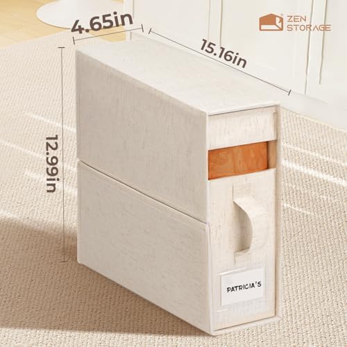 Cotton Linen Sheet Organizers and Storage, 8Pack Off-White