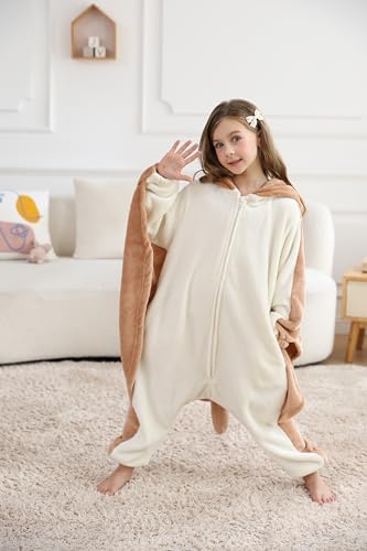 Animal Onesie Pajamas for Kids, Soft Flannel Halloween Cosplay Costume for Boys Girls