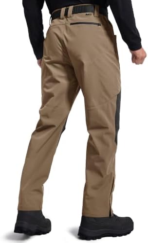 FREE SOLDIER Men's Waterproof Ski Pants Winter Thermal Pants